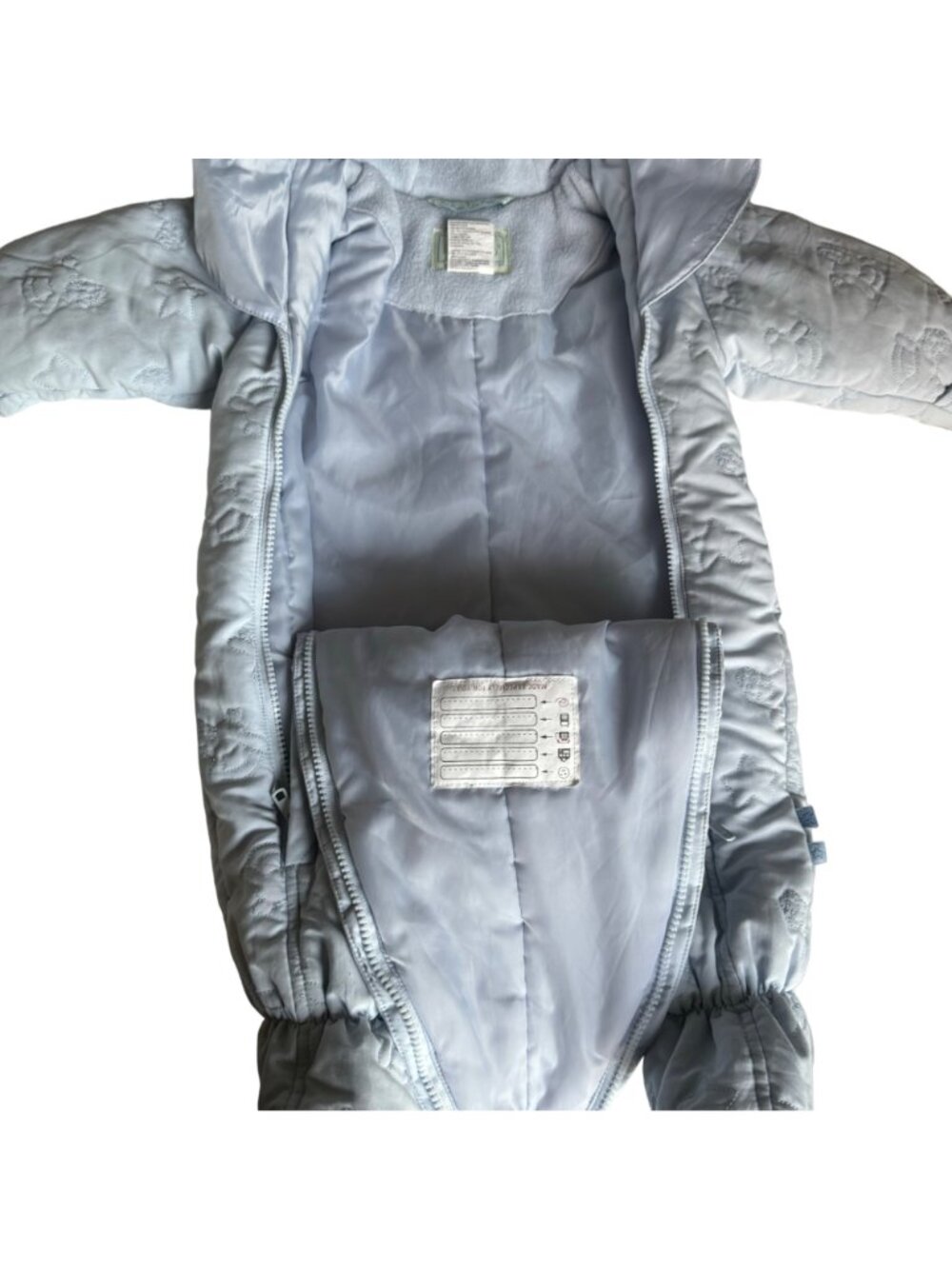 Le Petit Rothschild Infant Snowsuit 6mo Attached Mittens Booties Puffer Bunting - Picture 8 of 14